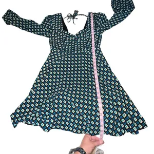 B.O.G. Band Of The Free Womens Genevieve Teal‎ Diamond Long Sleeve Mini Dress S thumbnail 8
