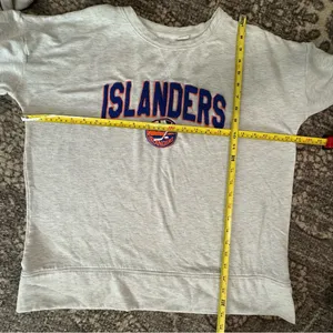 Concept Sports NHL L Heather Gray NY Islanders Embroidered Pullover Sweatshirt thumbnail 5