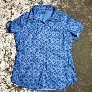 REI Co-op Sahara Blue Floral‎ Shirt thumbnail 1