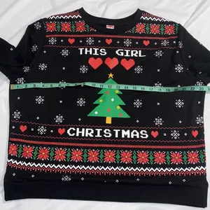 This girl loves Christmas holiday sweatshirt XL thumbnail 5
