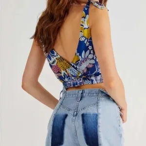 NWOT Free People Weekend in Montauk Cropped Top Medium thumbnail 3