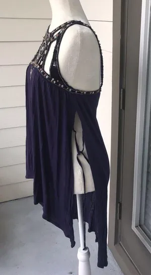 Free People purple vision quest embellished top thumbnail 7