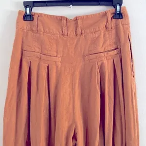 Free People Kirsten trouser rust/autumn leave linen pant thumbnail 6