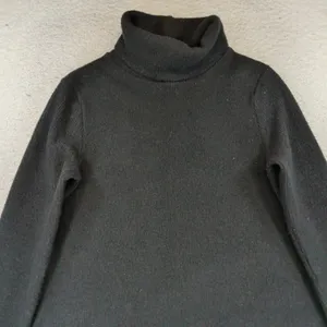 Lulus Black Turtleneck Long Sleeve Ribbed Knit A-Line Mini Dress DD3196 Small thumbnail 6