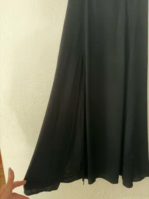 Reformation Black High Slit Maxi Skirt Size 2 thumbnail 2