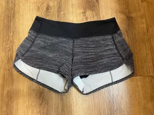 Lululemon Speed Shorts in Heathered Black / Grey thumbnail 3