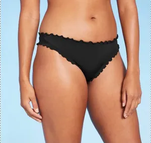 Black Bikini Set Shade & Shore ruffle pushup thumbnail 4