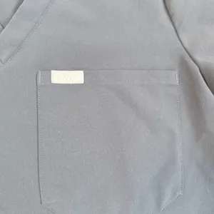 FIGS Technical Collection Casma Scrub Top Charcoal Gray V-Neck XS thumbnail 2