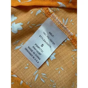 Endless Blu Ruched Midi Dress Bodycon Leg Slit Orange Floral thumbnail 7