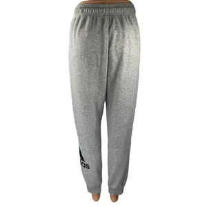 Adidas Women's Gray Logo Drawstring Tapered Leg Sweatpants Jogger Track Pants S thumbnail 3