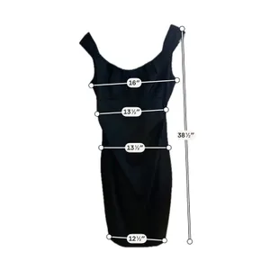 Vintage Maggy London Black Cocktail Dress Pleated Ruched Sheath Size‎ 4 thumbnail 4