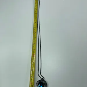 Beautiful Royal Blue Crescent Moon Necklace Goth Whimsical Gypsy Whimsigoth thumbnail 8