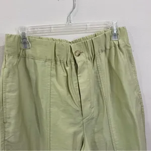 Madewell Tapered Huston Comfort Pull-On Crop Pants Green NWT Size‎ M thumbnail 5