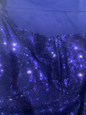 Blue Sequin Prom Dress thumbnail 6