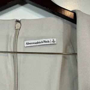 Abercrombie & Fitch Classic Square Neckline Mini Dress in Beige Size Small thumbnail 4