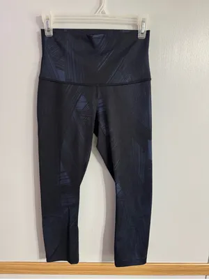 lululemon athletica Navy and Black Leggings with Brushstrokes Size 6 thumbnail 7