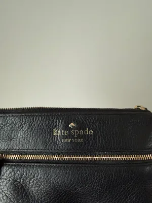 kate spade black pebbled leather wristlet clutch thumbnail 6