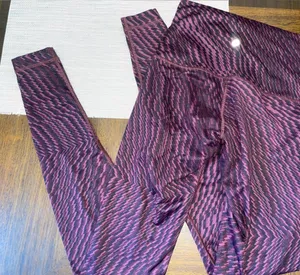 Lululemon Align High Rise Leggings Size 4 Purple Black Geometric Print thumbnail 1