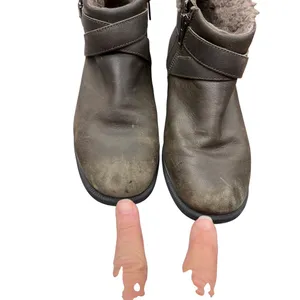 UGG Brown Leather Ankle Boots With Shearling Lining Womens Size 8 SKU 9972 thumbnail 12