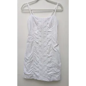 Lilly Pulitzer Women's Sheath Dress Railee Resort White Floral Cross Eyelet S 6 thumbnail 2