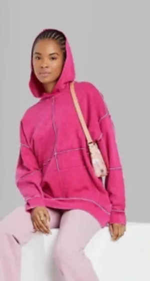 New XL Wild Fable New Pink Hooded Sweatshirt thumbnail 2