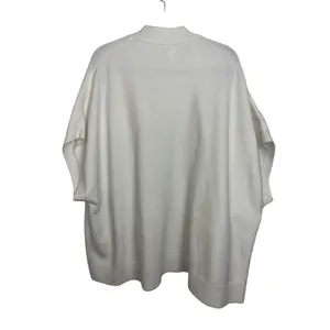 Aerie White unREAL Cape Cardigan Pockets Short Sleeves Oversized Cozy Medium thumbnail 2