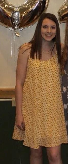 Women's yellow floral print shift mini dress thumbnail 1