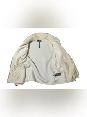 Vintage L-RL Ralph Lauren Active Cream Quilted Puffer Sherpa Jacket Size Medium thumbnail 9