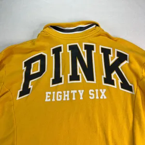VTG PINK Victoria's Secret Yellow Quarter Zip Pullover Sweatshirt‎ Eighty Six XS thumbnail 4