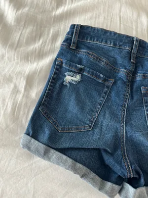 Medium Wash Seriously Stretchy Super High-Rise Midi Shorts thumbnail 4