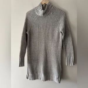 American Eagle Gray Waffle Knit Mock Neck Sweater Dress Long Sleeve‎ thumbnail 6