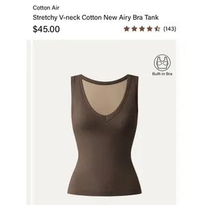 OGL Softly V Neck Built In Bra Tank Top Slate Blue Ribbed Women Size XS NWT thumbnail 2