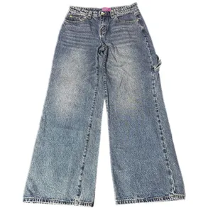 Edikted Wide Leg Carpenter Medium Wash Jeans Size M thumbnail 3
