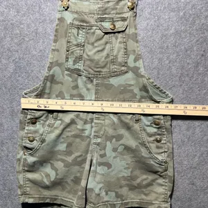 LEI Camo Print Shortall Overalls Green Camouflage Stretch Bibs Size M thumbnail 3