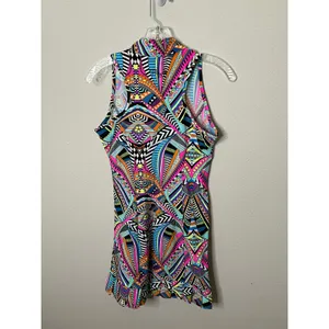 Tzu Tzu multi color neon golf dress‎ -xs thumbnail 2