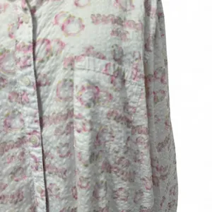 Aerie Wicked Shirt XL Pink White Button Up Seersucker Romantic Floral Indie New thumbnail 4