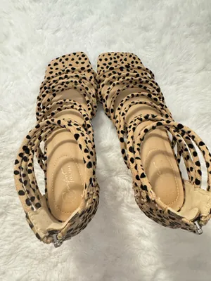 Leopard Print Faux Suede Heels Size 7 thumbnail 4