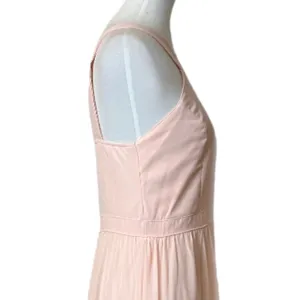 Lulus Peach Pink Halter Maxi Dress Women’s Size Large Chiffon Bridesmaid Formal thumbnail 9