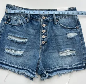 KanCan | Distressed Medium Wash High Rise Denim Shorts NWT Size M thumbnail 4