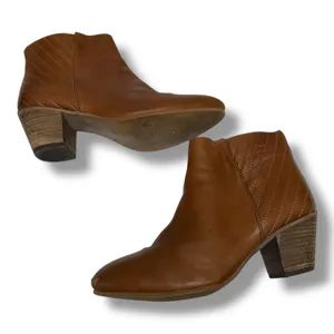 Aldo Womens Brown Leather Block‎ Heel Ankle Booties 7 37.5 Viradien Chelsea thumbnail 1