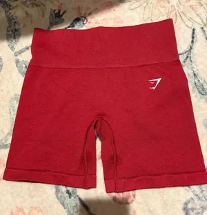 Gym shark red biker shorts thumbnail 1