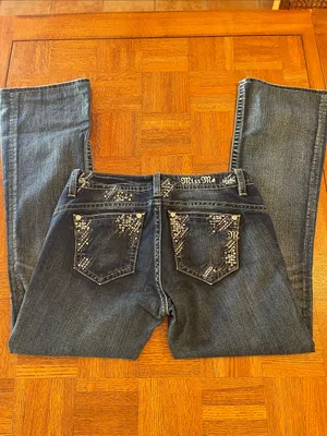 Miss Me Relaxed Boot Women's Dark Blue Flare Jeans thumbnail 7