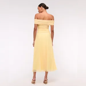 Abercrombie & Fitch -Giselle Drop-Waist Mesh Maxi Dress thumbnail 3
