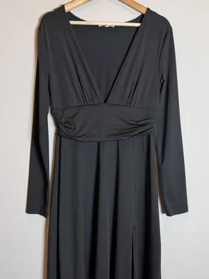 Baltic Born Arianna Maxi Dress Women's Large Black Slit Formal Wedding Cocktail thumbnail 8