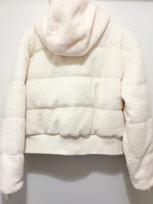 Lou & Grey Hooded Sherpa Puffer Jacket Large NWT thumbnail 4