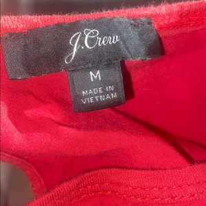 J. Crew Red Eyelet Top Size M thumbnail 6