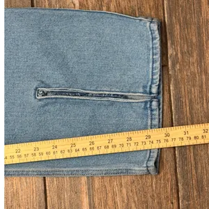 Hollister Ultra High-Rise‎ Dad Jeans Light Wash Stretch Split Hem Size 11 30x31 thumbnail 7