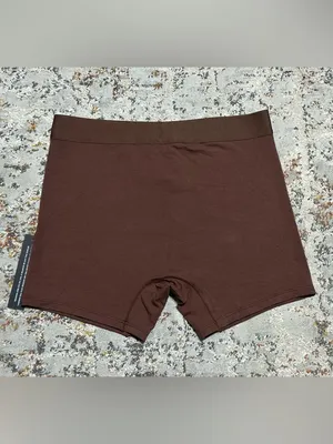 White Fox slow life boyfriend boxer shorts size Small in chocolate brown thumbnail 10