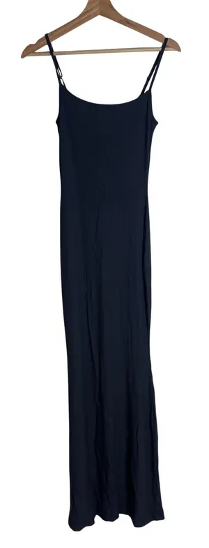 SKIMS Soft Lounge Long Slip Women's Ribbed Maxi Dress Graphite Size M thumbnail 1