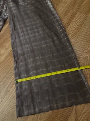 Zara Wide-Leg Tie-Dye Wrap Pants in Charcoal Size Large thumbnail 9